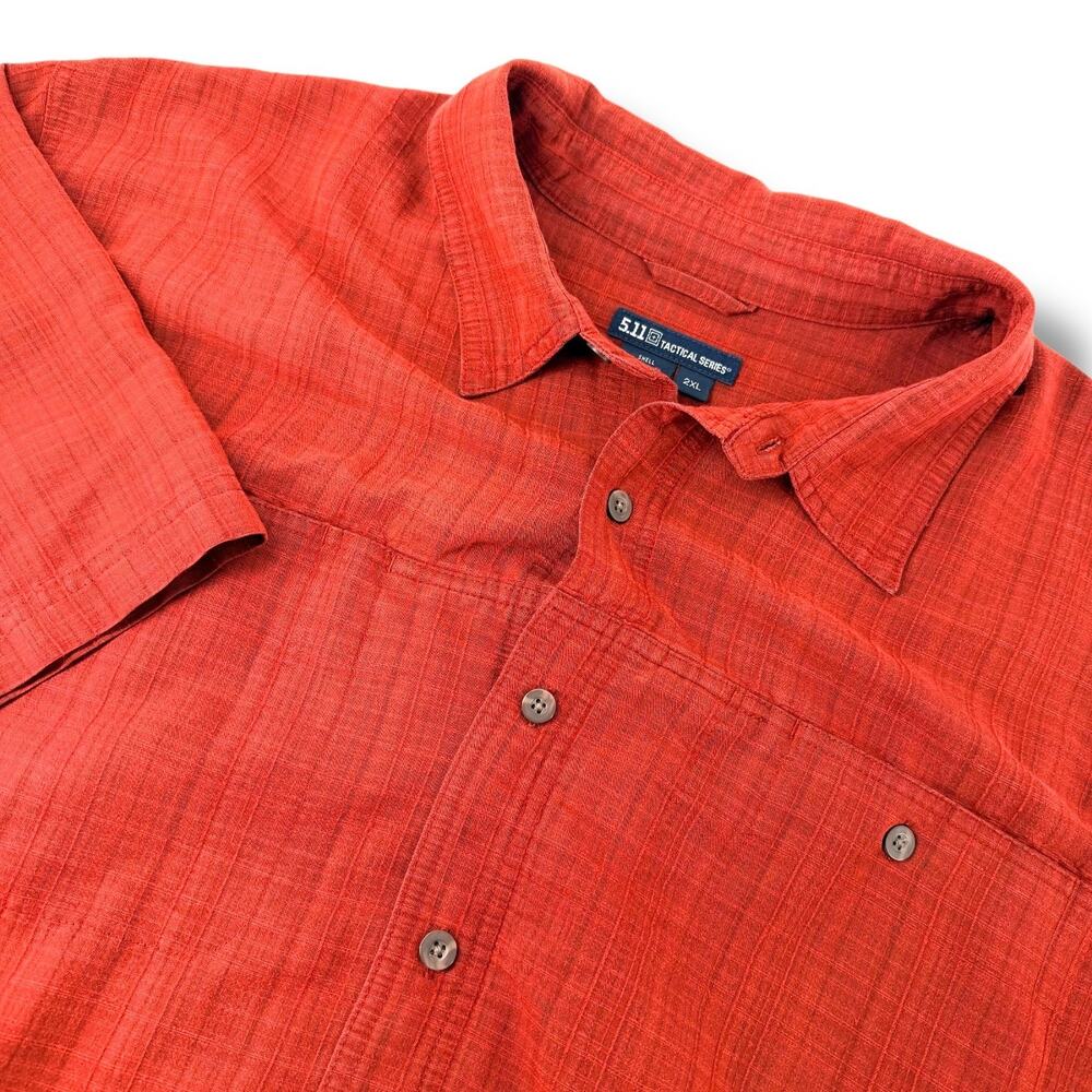 5.11 Tactical Taclite Pro S/S Button-Up Shirt Men's 2XL Rust Orange Ripstop